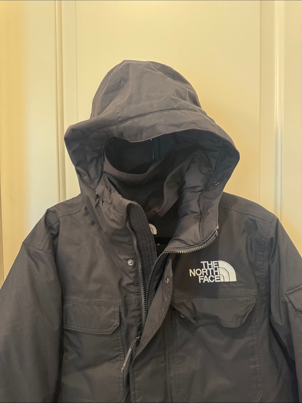 M The North Face Black Men's Hooded Puffer Jacket ski snowboarding winter coat - Picture 6 of 11